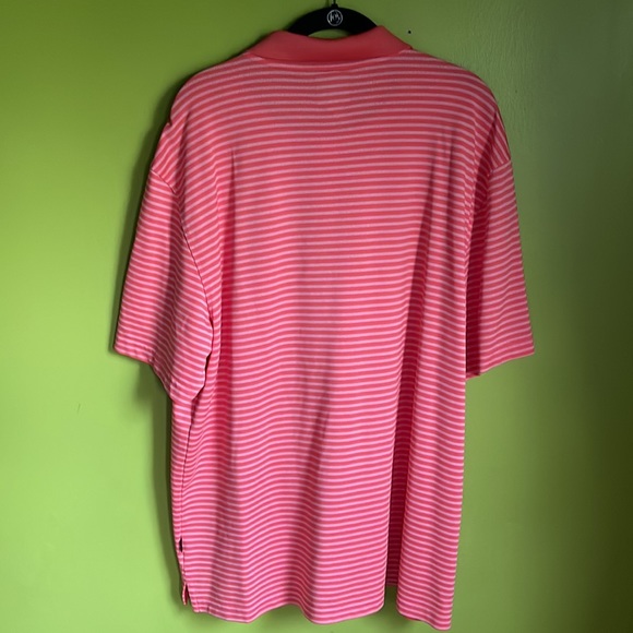 Greg Norman Orange & White Striped Men’s Golf Polo Shirt Size XL - Picture 4 of 4